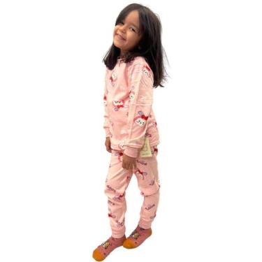 Imagem de Pijama Infantil Juvenil Forrado Blusa e Calça Moletinho - Penelope joy