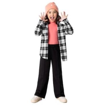 Imagem de Calça Pantalona Infantil Menina em Moletom Flanelado Cores Neon - Malw