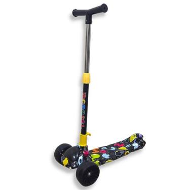 Imagem de Patinete Infantil 3 Rodas em Gel Freio Altura Ajustável Menino Menina 