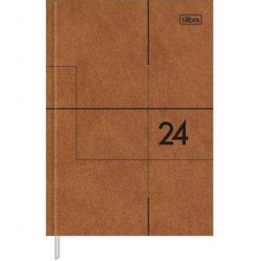Imagem de Agenda Executiva Costurada Diária 14,5 x 20,5 cm Prátika Cores 2024 - 
