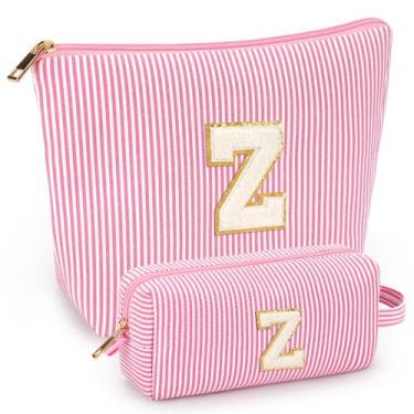 Imagem de Conjunto de bolsa de maquiagem mibasies Pink Z para mulheres e meninas