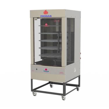Imagem de Forno Assador Multiuso a Gás 75kg Giratório 5 Grelhas PRP-242 G5 Inox Progás Bivolt
