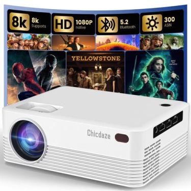 Imagem de Mini projetor Chicdaze H5 300 ANSI 1080P WiFi Bluetooth
