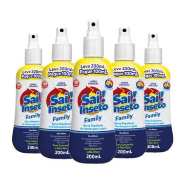 Imagem de Kit 5 Repelentes De Insetos Spray Sai Inseto Family Kids 4H Nutriex 20