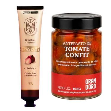 Imagem de Kit Gourmet Relish de Cebola Roxa e Tomate Confit  Ideal para Hambúrgu