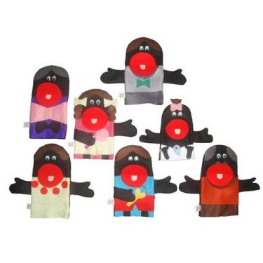 Imagem de Fantoche família negra em feltro - jodane - 9590