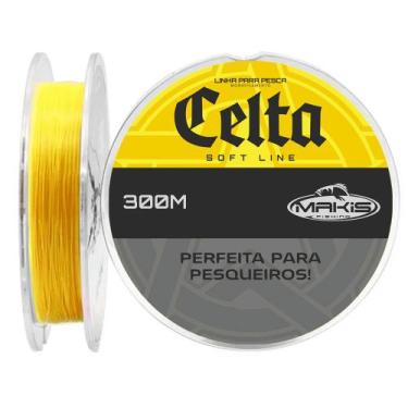 Imagem de Linha Monofilamento amarela 300m Soft Resistente Pesca Pesqueiro Rios 