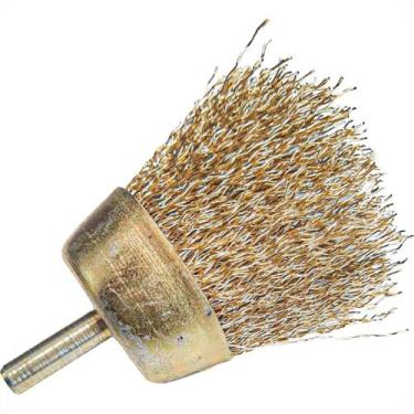 Imagem de Escova De Aco Copo Mil Kits Aco Latonado 5'' X M25