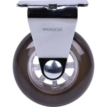 Imagem de Rodízio de Gel Fume 50MM Fixo 40KG para Movimentação de Carga Cinza Worker Bivolt