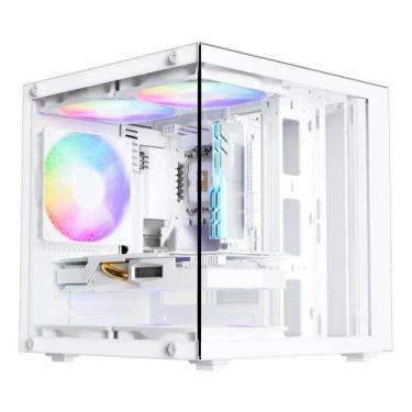 Imagem de Gabinete Gamer Bluecase BG-066 Life Branco Vidro Temperado