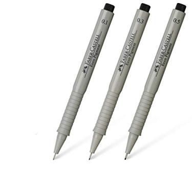 Imagem de Caneta seringa 0,1/0,3/0,5/caneta impermeável com gancho, preta, pacote com 3