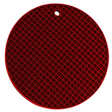 Imagem de Descanso de Panela Silicone Redondo 18cm Vermelho Bordô - YPN05- Yangzi