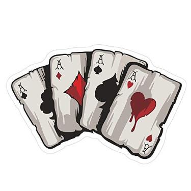 Imagem de Decalques Do Carro,Cartas De Jogar Dos Desenhos Animados Um Decalque Motocicleta Car Sticker Car Styling Decoração