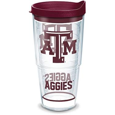Imagem de Tervis Feito nos EUA Copo isolado Texas A&M University Aggies com parede dupla mantém as bebidas frias e quentes, 700 ml, tradicional