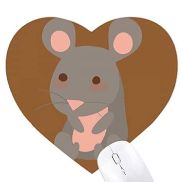 Imagem de Mousepad infantil adorável do zodíaco com coração favorável do desenho animado Tapete de borracha para escritório