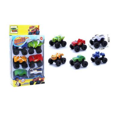 Imagem de Brinquedo Blaze Monster Machines Com 6 Carrinhos De Fricção - Toy King
