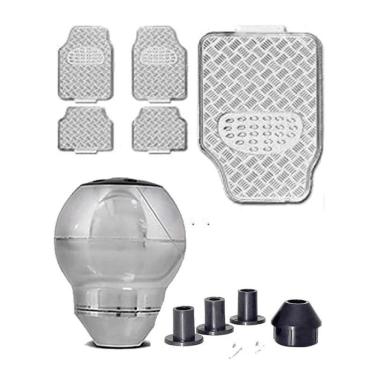 Imagem de Tapete Prata Brilho Bola Cambio Cromada C4 Picasso