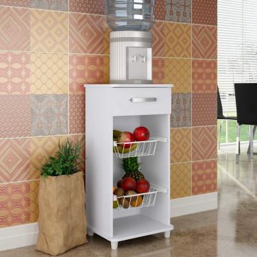 Imagem de Fruteira 1 Gaveta 2 Cestos Móveis Percasa Branco