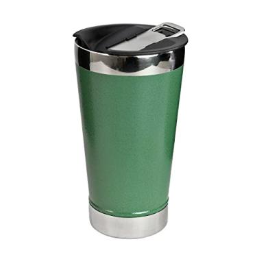 Imagem de COPO ISOTERMICO DE AÇO INOX COM TAMPA E ABRIDOR 510ML (Verde)