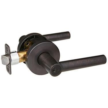 Imagem de Kwikset 156MILRDT-11PS Milão Fechadura de Porta de Entrada Redonda Chave Inteligente Acabamento de Bronze Veneziano