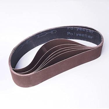 Imagem de 5 peças 40 * 760mm correia de lixamento 760 * 40mm banda abrasiva de óxido de alumínio (grão 80-240) para máquina de polimento de tubo redondo, 5 peças grão 120
