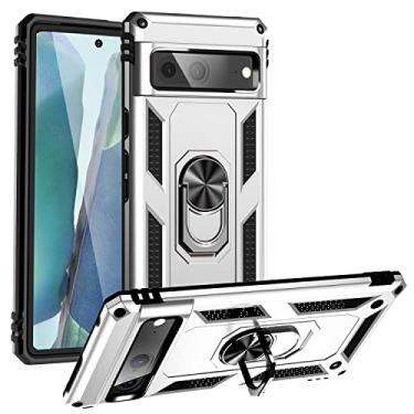 Imagem de YUNCHAO Caixa de telefone Para Google Pixel 7 TPU à prova de choque + Caixa de telefone PC com suporte capa para celular