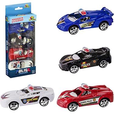 Imagem de Carrinho, Art Brink, Polícia, Mini, Blister com 4