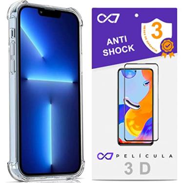 Imagem de Kit Capa Capinha Anti impacto COMPATIVEL Com iPhone 13 Pro Max (Tela 6.7) + Película De Vidro FULL COVER 3D, MEGA PROTEÇÃO (C7COMPANY)