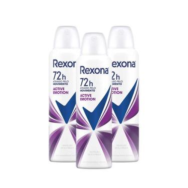 Imagem de Kit Com 3 Desodorantes Antitranspirantes Aerosol Feminino Rexona Activ