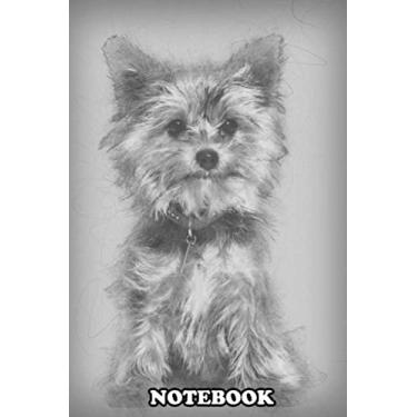 Imagem de Notebook: Yorkshire Terrier Puppy Sitting Against White Backgroun , Journal for Writing, College Ruled Size 6" x 9", 110 Pages