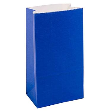 Imagem de Sacos de lembrancinhas de festa - Pacote com 50 sacos de presente de presente de presente - Artigos de festa para aniversário de crianças temáticas - 12,7 cm x 7,6 cm x 23 cm (azul marinho)