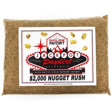 Imagem de Jackpot '2K Nugget Rush' Gold Paydirt Panning Pay Dirt Bag – Gold Prospecting Concentrate