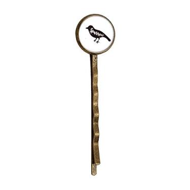 Imagem de Sparrow Preto e Branco Animal Retro Metal Hair Bobby Pin Headwear