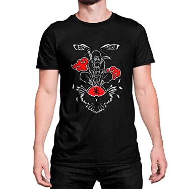 Imagem de Camiseta T-Shirt Itachi Uchiha o Ninja Traidor Naruto Cor:Preto;Tamanho:GG;Gênero:Unissex