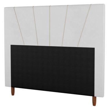 Imagem de Cabeceira Casal Queen Size 160cm Sintético Branco