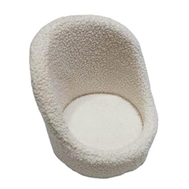 Imagem de predolo Conjunto de mini sofá para recém-nascidos posando com conjunto de almofada, acessórios para assento de recém-nascido para festa de aniversário, estilo B