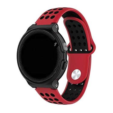 Imagem de Pulseira NK-Sport compativel com Relogio Forerunner 235 220 230 620 630 735XT - Marca LTIMPORTS (Vermelho com Preto)