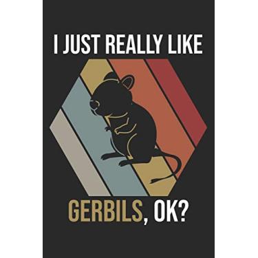Imagem de I Just Really Like Gerbils, OK?: DIN A5 Wüstenrennmaus Notizheft kariert - 120 Seiten kariertes Wüstenrennmaus Notizbuch für Notizen in Schule, ... - Eine tolles Geschenk für Ihre Liebsten.