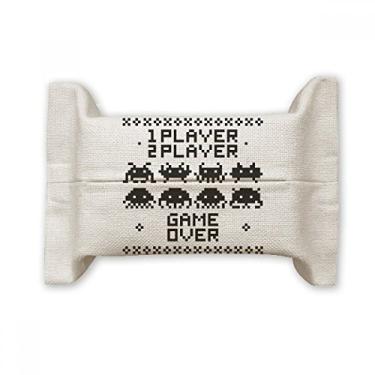 Imagem de Players Game Over Little Monster Pixel Capa de papel para lenços faciais Bolsa de linho de algodão