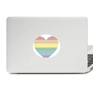 Imagem de Arco-íris Gay LGBT Coração LGBT Vinil Emblema Gráfico Laptop Adesivo Notebook Decalque