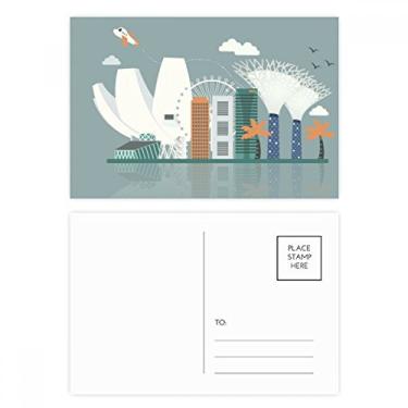 Imagem de Cartão postal Singapore Famous Places Landmark conjunto de cartões postais de aniversário para envio de cartões de agradecimento