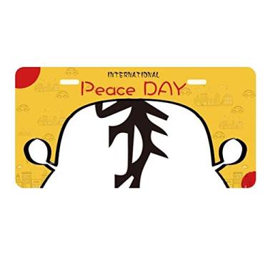 Imagem de DIYthinker Inscrição óssea sobrenome chinês personagem Ma placa placa de carro decoração Dia da Paz
