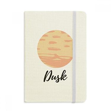 Imagem de Caderno com estampa de arte abstrata laranja oficial de tecido capa dura diário clássico