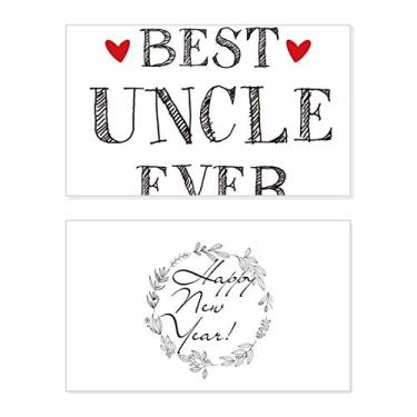 Imagem de Best uncle ever Citação Coração Ano Novo Festival Cartão Bless Mensagem Presente