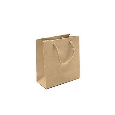 Imagem de 10 Sacolas para Cosméticos, Maquiagens e Bijouterias: 13x13,5x6 cm (Kraft)