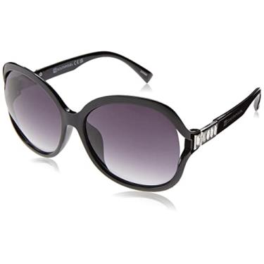 Imagem de Southpole Óculos de sol feminino 1072sp Retro Rhinestone Uv400 protetor oval ventilado Presentes legais para ela, 60 mm, Preto, 60 mm