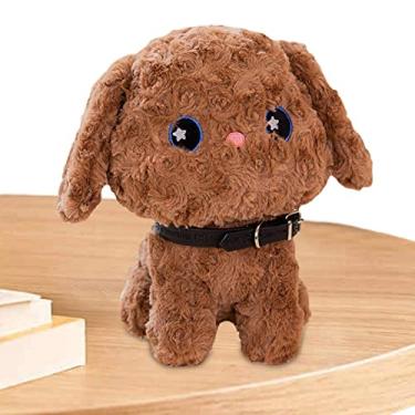 Imagem de cachorro pelúcia | Brinquedo cachorro Teddys animais fofos | Brinquedos pelúcia confortáveis 25 cm, bonecos pelúcia recheados simulação, boneca Puchen