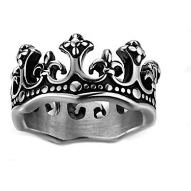 Imagem de Anel Aço Inox Coroa Rei Rainha flor de Lis (32/33)