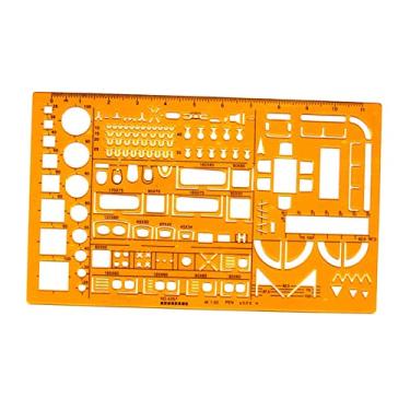 Imagem de NC Modelos Arquitetônicos, Régua, Estêncil, Ferramentas de Desenho, Técnico, Laranja, Layout