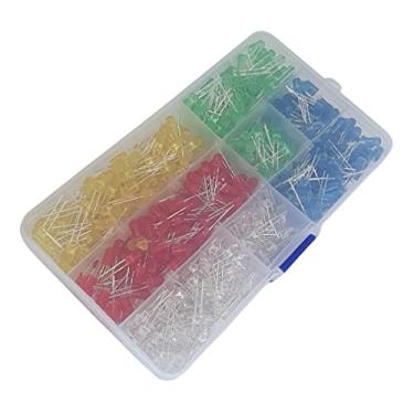 Imagem de Kit Leds 5mm Difuso E Alto Brilho 500 Peças + Case